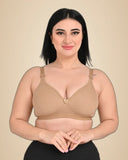 Firozi Combed Cotton Solid Full Coverage Ethnic Daily Wear Non Padded Bra Pack Of 4