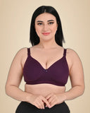 Firozi Combed Cotton Solid Full Coverage Ethnic Daily Wear Non Padded Bra Pack Of 4