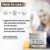 DE-Tan Face Pack for Glowing & Radiant Skin 50gm