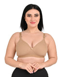 Firozi Combed Cotton Solid Full Coverage Ethnic Daily Wear Non Padded Bra Pack Of 4