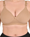 Firozi Combed Cotton Solid Full Coverage Ethnic Daily Wear Non Padded Bra Pack Of 4