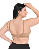 Firozi Combed Cotton Solid Full Coverage Ethnic Daily Wear Non Padded Bra Pack Of 4